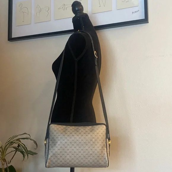 Authentic Gucci crossbody bag navy grey monogram coated canvas - Picture 13 of 15